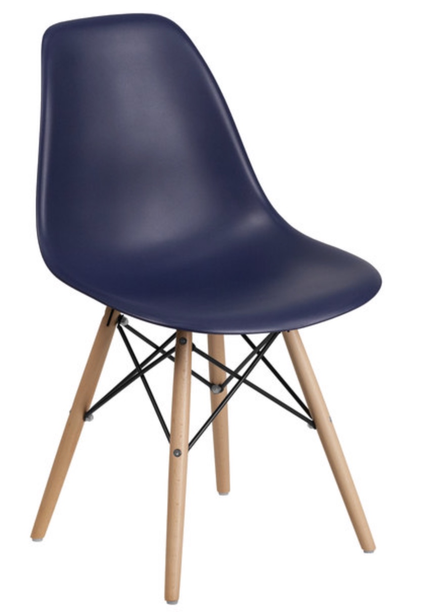 Navy Shell Chair