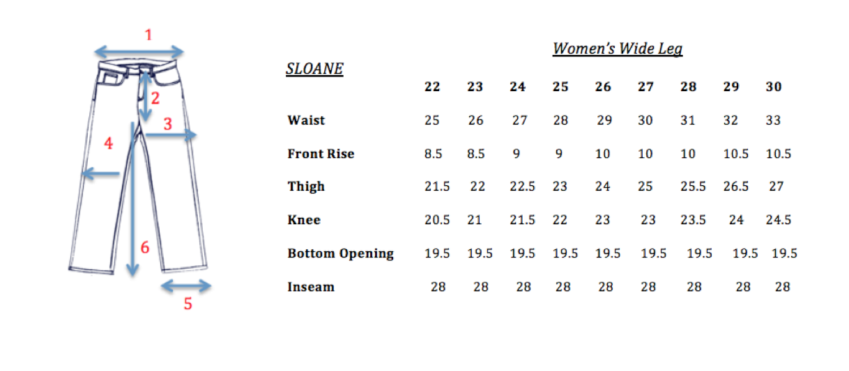 Jean Inseam Size Chart
