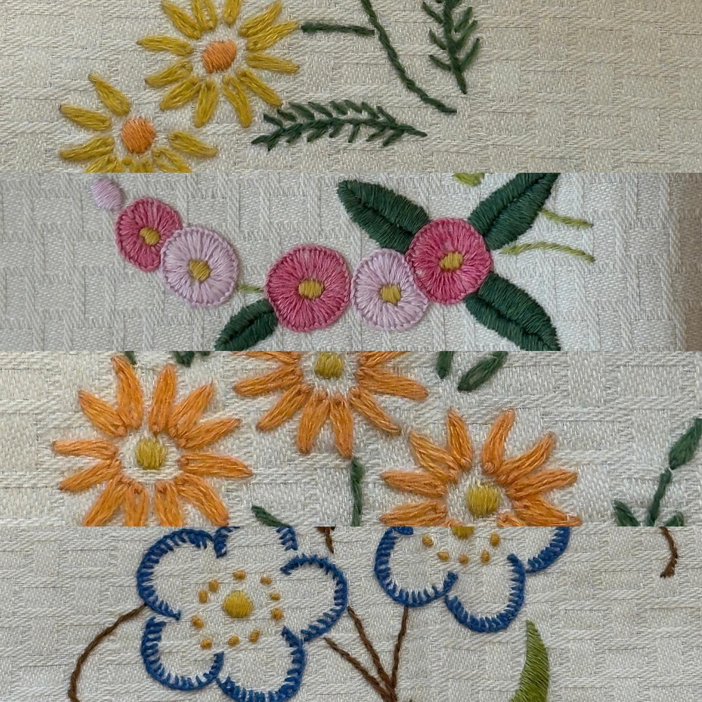 Nana&rsquo;s flower sampler cloth

#family #nana #stitch #sampler #flowers