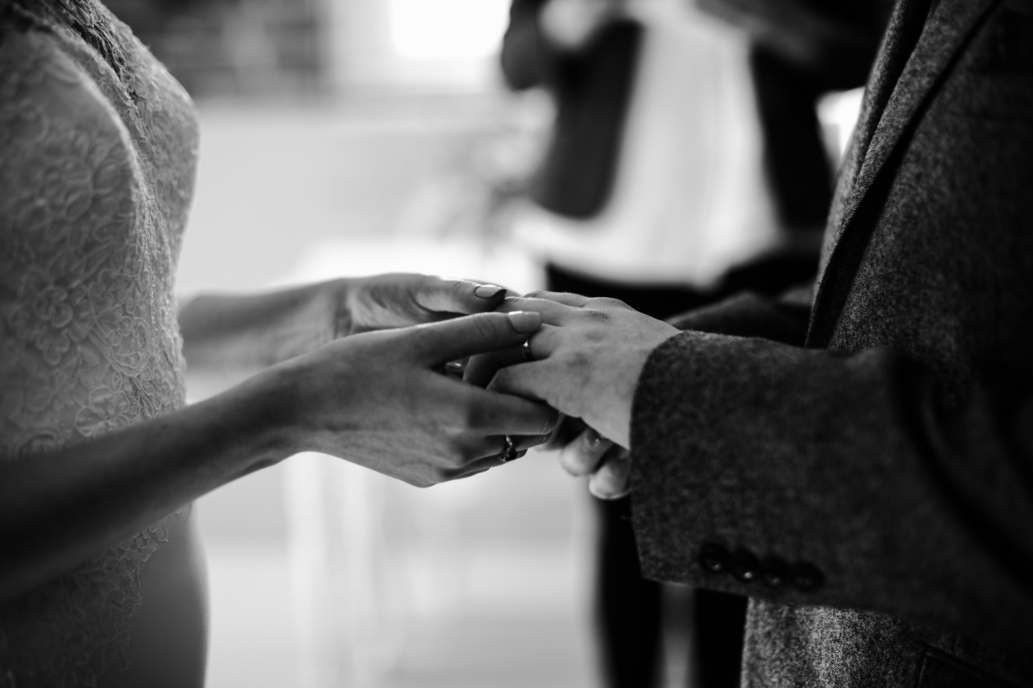 Ring exchange at wedding