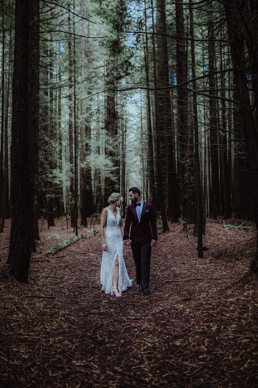  A bride and groom's first look photograph at their wedding