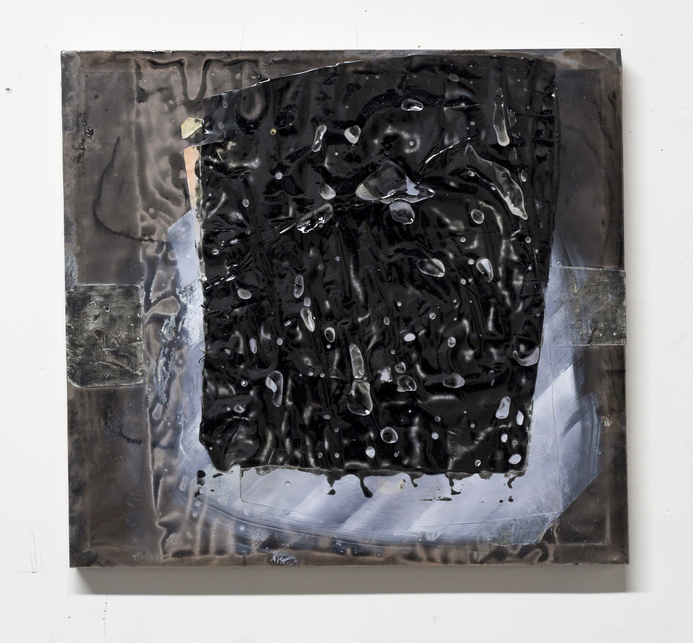 Amnesias, 2017 oil, resin 17.5 x 19"