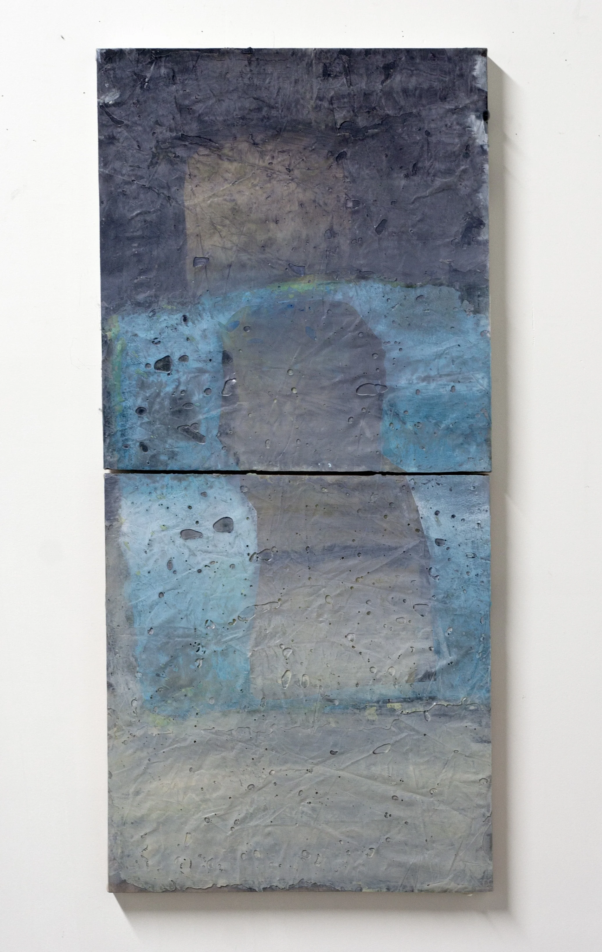 Untitled , 2017 oil, acrylic, resin 35 x 19"
