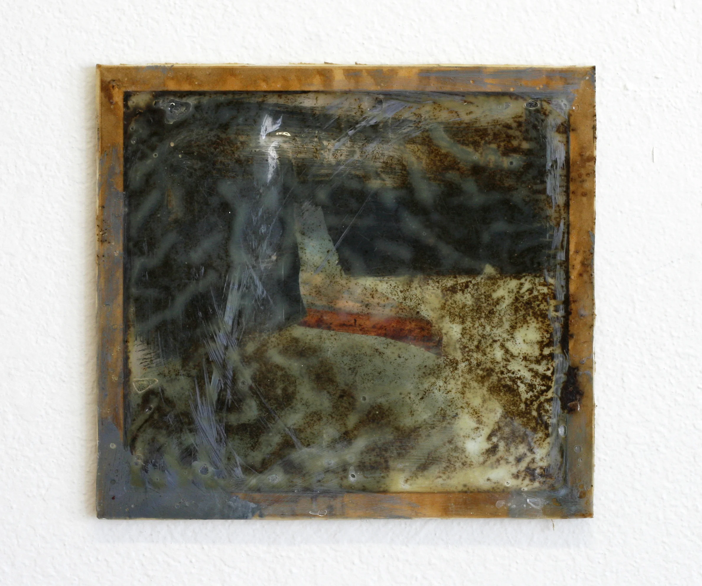 Mistaking the map, 2014 acrylic, polymer, wood 16 x 21”