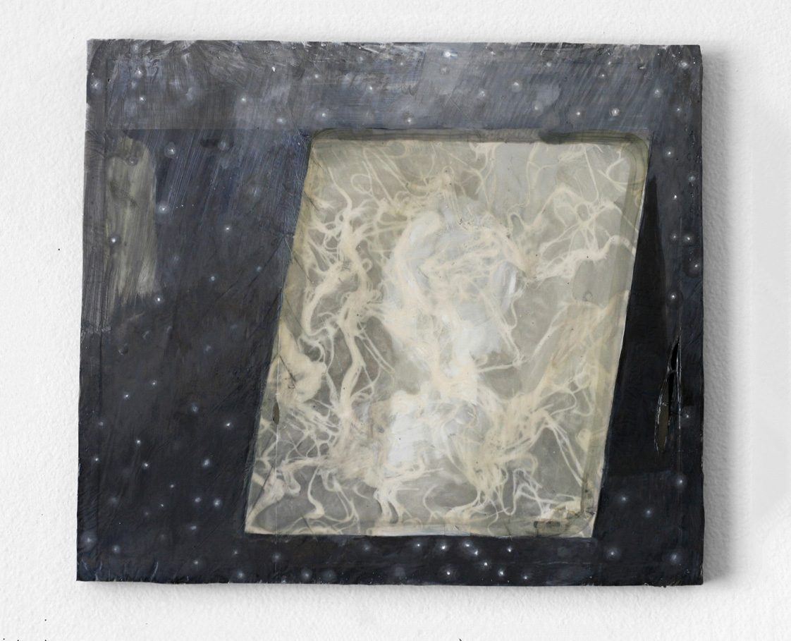 The Recent Past, 2014 acrylic, polymer, fiberglas, wood 16 x 14”