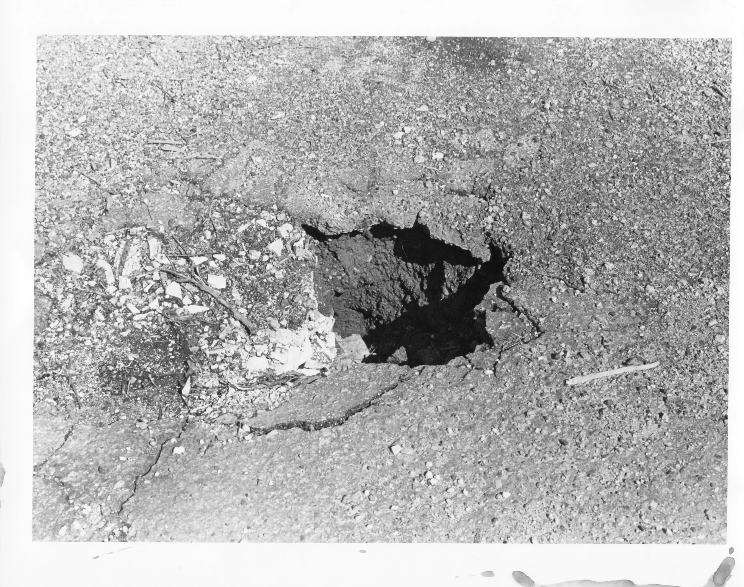 Hole, 2011 silver gelatin print 8 x 10”