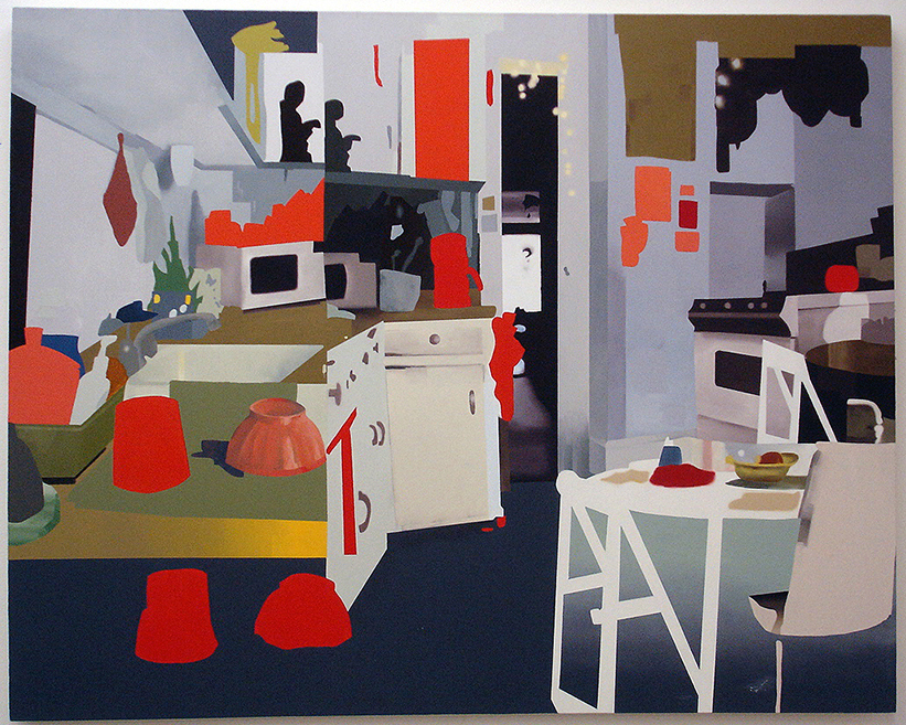   Kitchen,&nbsp; 2005  oil on canvas  60” x 48”    