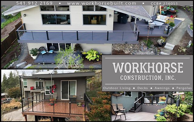 This is the best time of the year to have your deck built!  Beat the spring rush and have your new space ready as soon as the warm weather comes again. #decks #workhorsebuilt #oregon