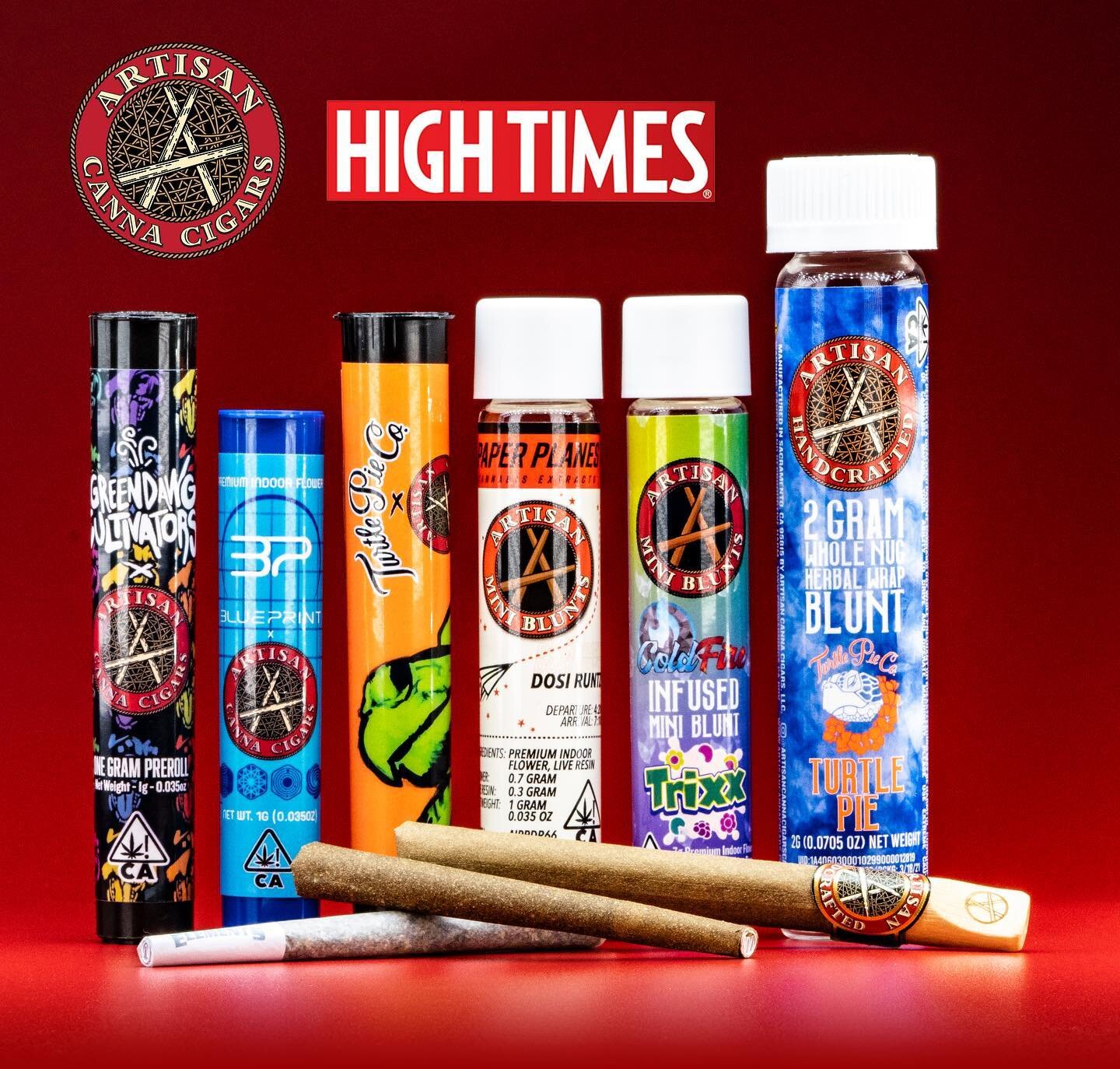 Fun Times w/ @hightimessanbernardino they just got a  deliver w/ @greendawgca @blueprint_california @turtlepieco @paperplanes.extracts @coldfireextractzs collab Pre-Rolls, Mini Blunts &amp; 2G Blunts! Stop by and see for yourself!