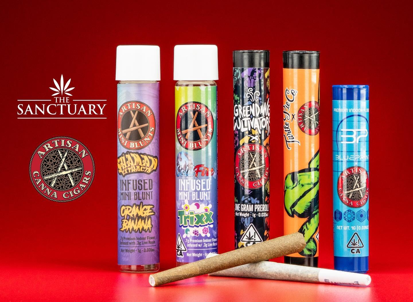 Artisan Infused Mini Blunt &amp; Pre-Roll collabs on deck @thesanctuaryca!