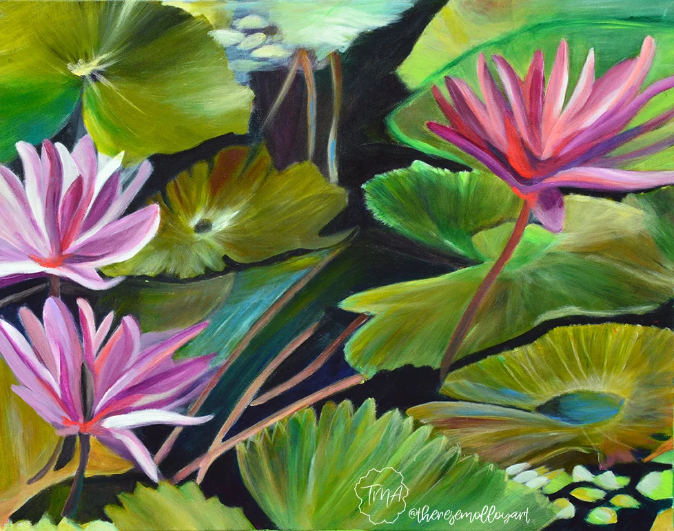 Monet Inspired Water Lilies