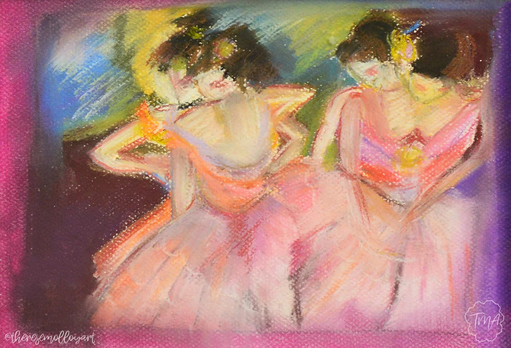 Degas Inspired Pink Ballerinas