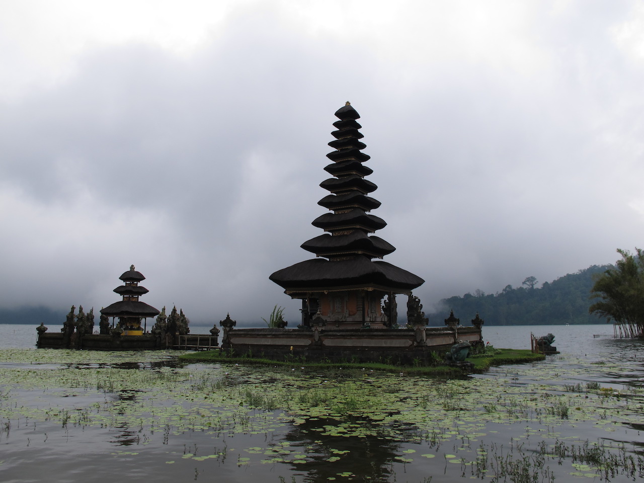Pura Ulun Danu Bratan by Lake Bratan in Bali was built in 1633.