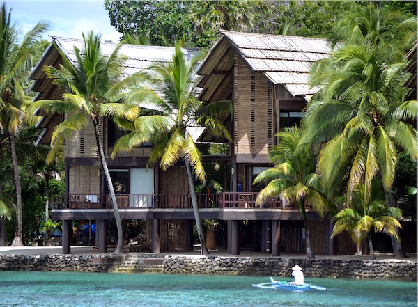 Muslim-inspired Samal Suites of Pearl Farm Beach Resort have private decks and stairs leading to the sea.