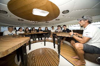 Mike Horn shares tales with the young explorers in The Pangaea.