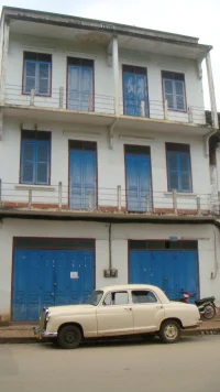French-styled houses in Laos.