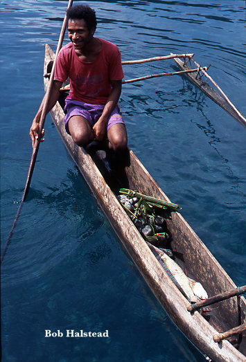 Fishermen with rocks for weights.