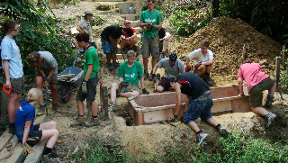 Arkitrek has 6 years experience in designing and managing project work for young volunteers, like this bridge at Bornean Sun Bear Conservation Centre