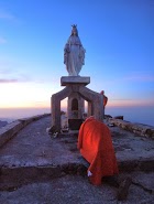 The statue of the Virgin Mary at the top of Mt Ramelau