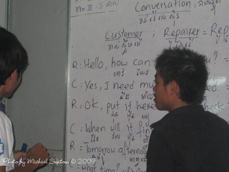 Teaching practical English makes them more prepared for the job market.