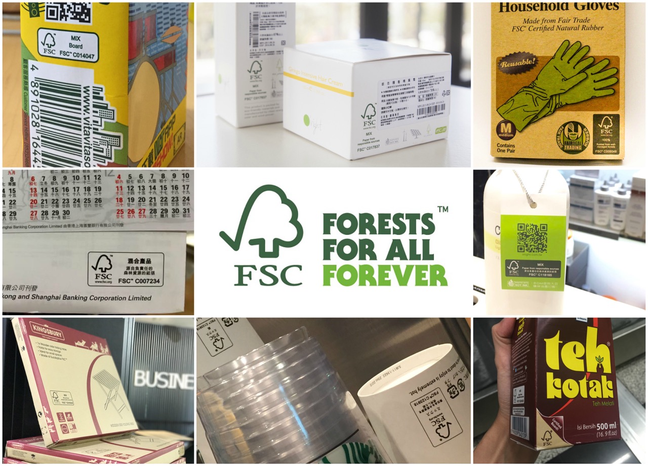Examples of FSC certified products