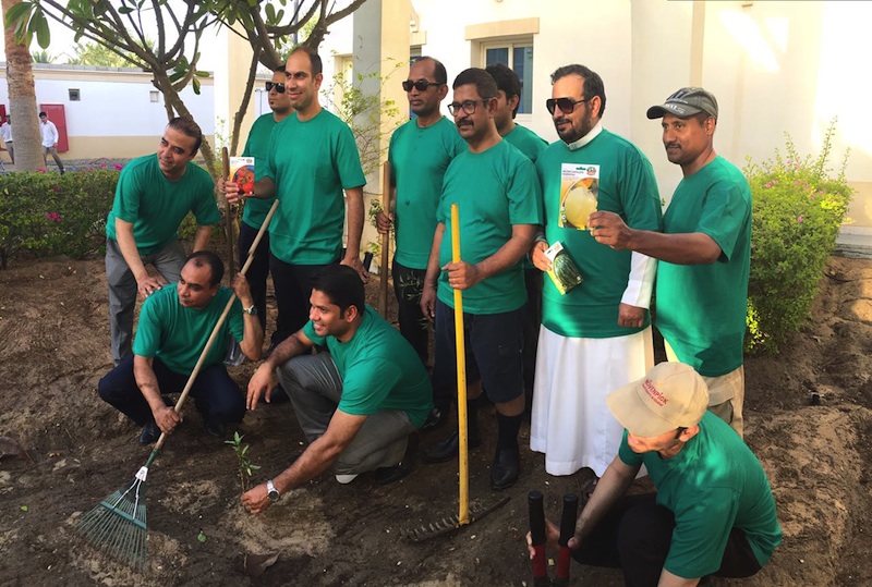 A Tree and Vegetable Planting activity undertaken by resort staff to highlight the benefits of sustainability