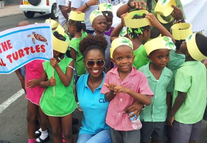 Six local schools were invited to join the march to raise awareness for the Endangered Hawksbill Sea Turtle