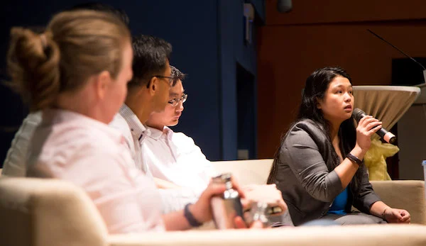 IKEA's Lee Hui Mien shares circularity schemes such as modular sofa, take back and resell, care and repair.