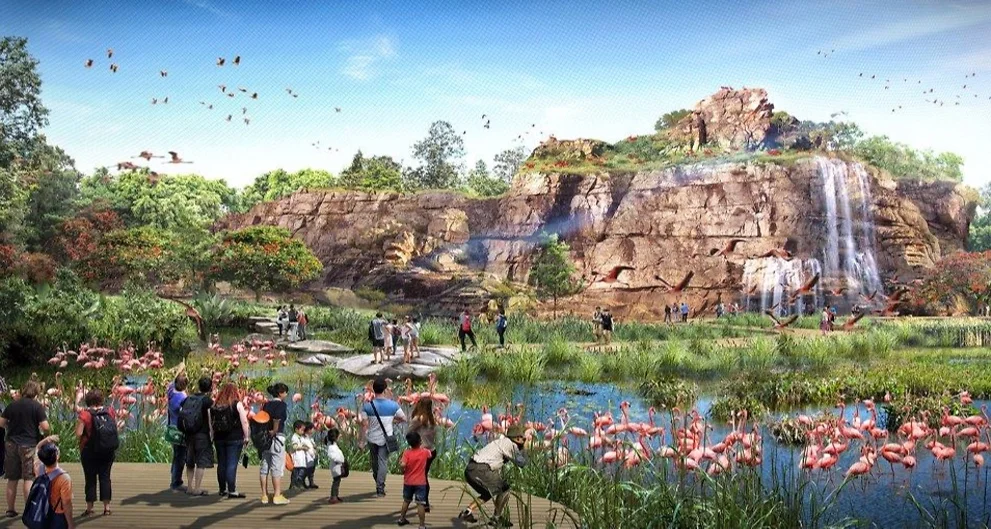 © Image: Mandai Park Holdings - Artist's impression of wetlands in the Mandai Park project.