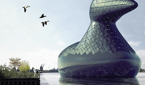 The Energy Duck plays on the appeal of the rubber duck, yet also produces power to light consumer homes. Image courtesy LAGI.