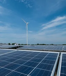 Semakau has Singapore's largest wind turbine providing renewable power. Image courtesy NTU.