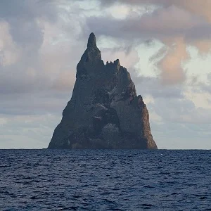 Yes, the world's biggest volcanic stack - Ball's Pyramid. Courtesy Wikipedia.