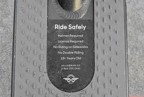 Operators advise rider to behave sensibly - but cannot enforce any rules. Courtesy Bird.