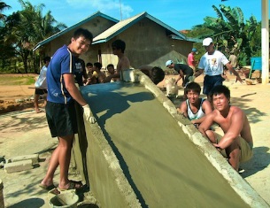 Students engaged in a local community development project. (Pic credits: Loola Adventure Resort)