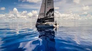 The ocean may look clean, but it is definitely in danger says 11th Hour’s Schmidt. Courtesy VOR.