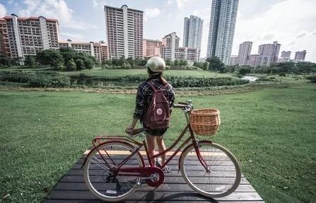 Singapore has some great bike paths - but commuting is not yet common. Courtesy thesmartlocal.com