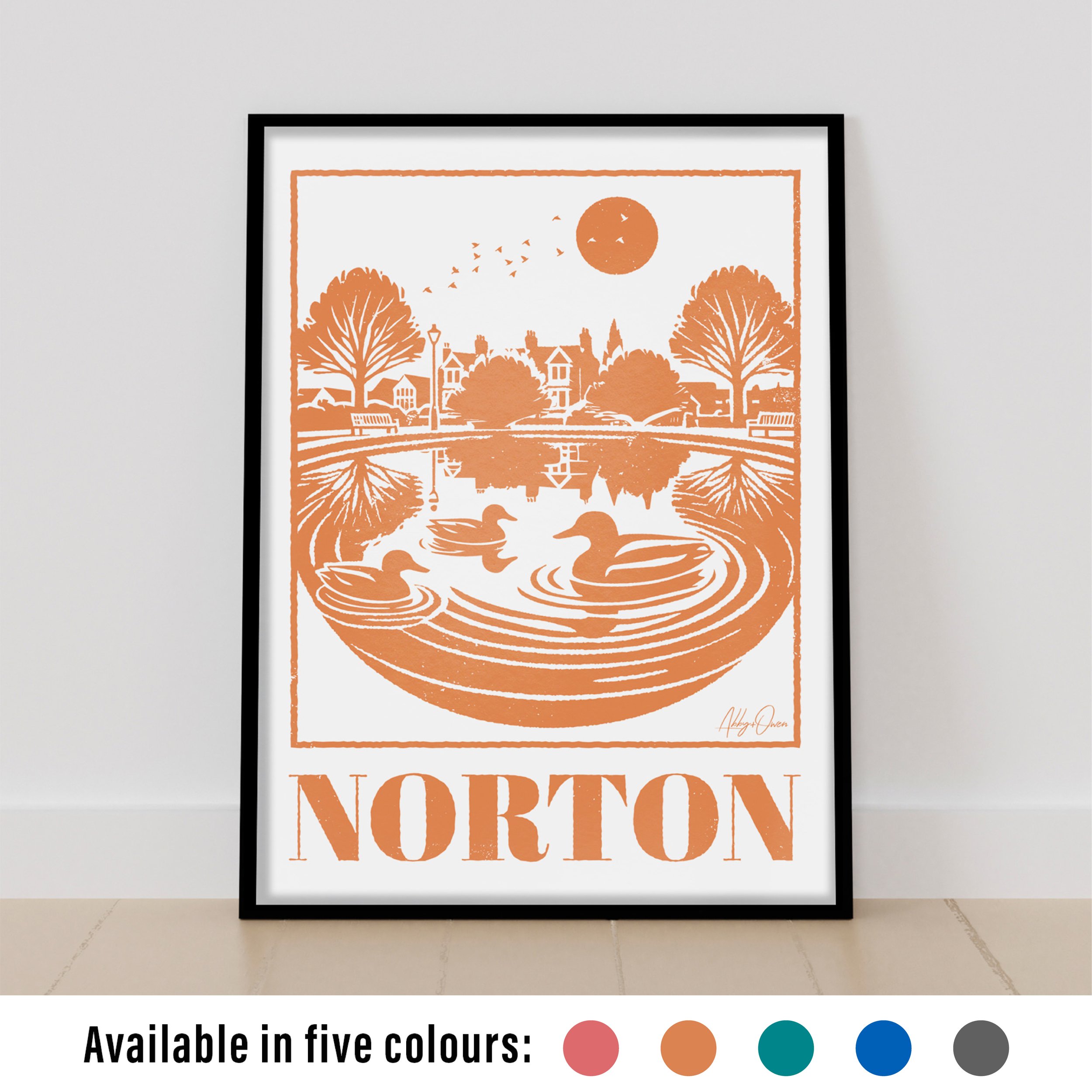 Norton Minimalist Single-Colour Art Print