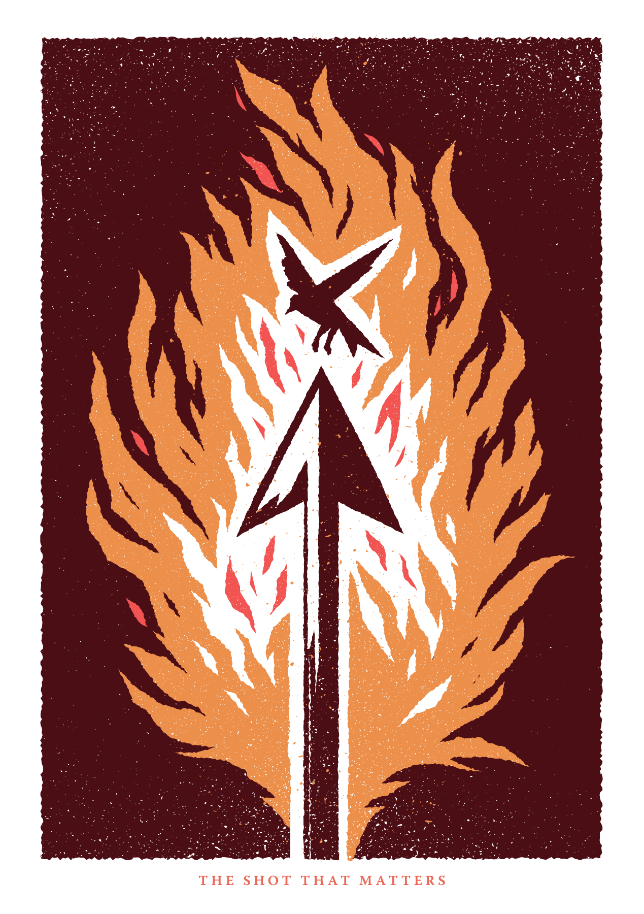 Culture House Sunderland, final literary artwork: an arrow within a flame.