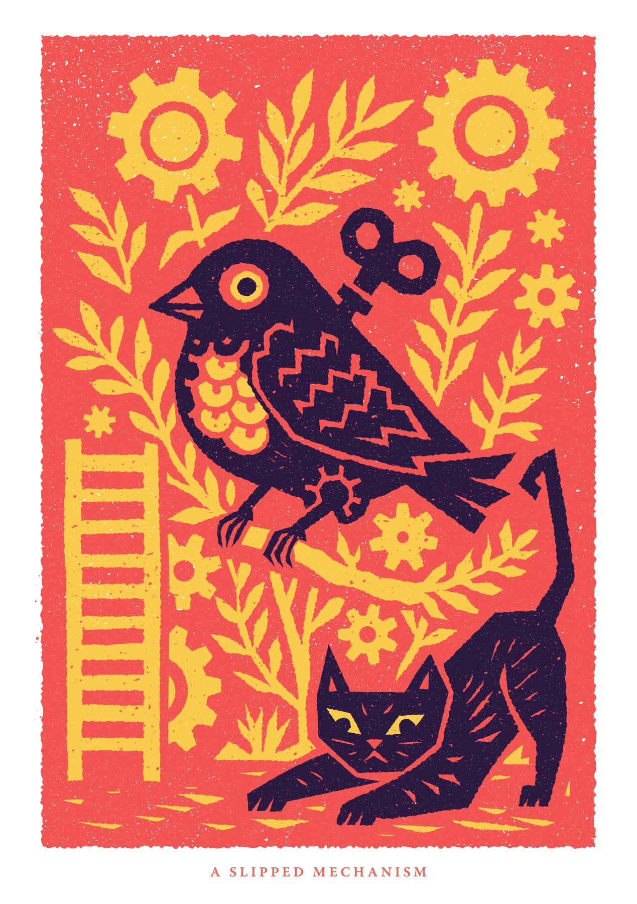 Culture House Sunderland, final literary artwork: a wind-up bird and a cat.