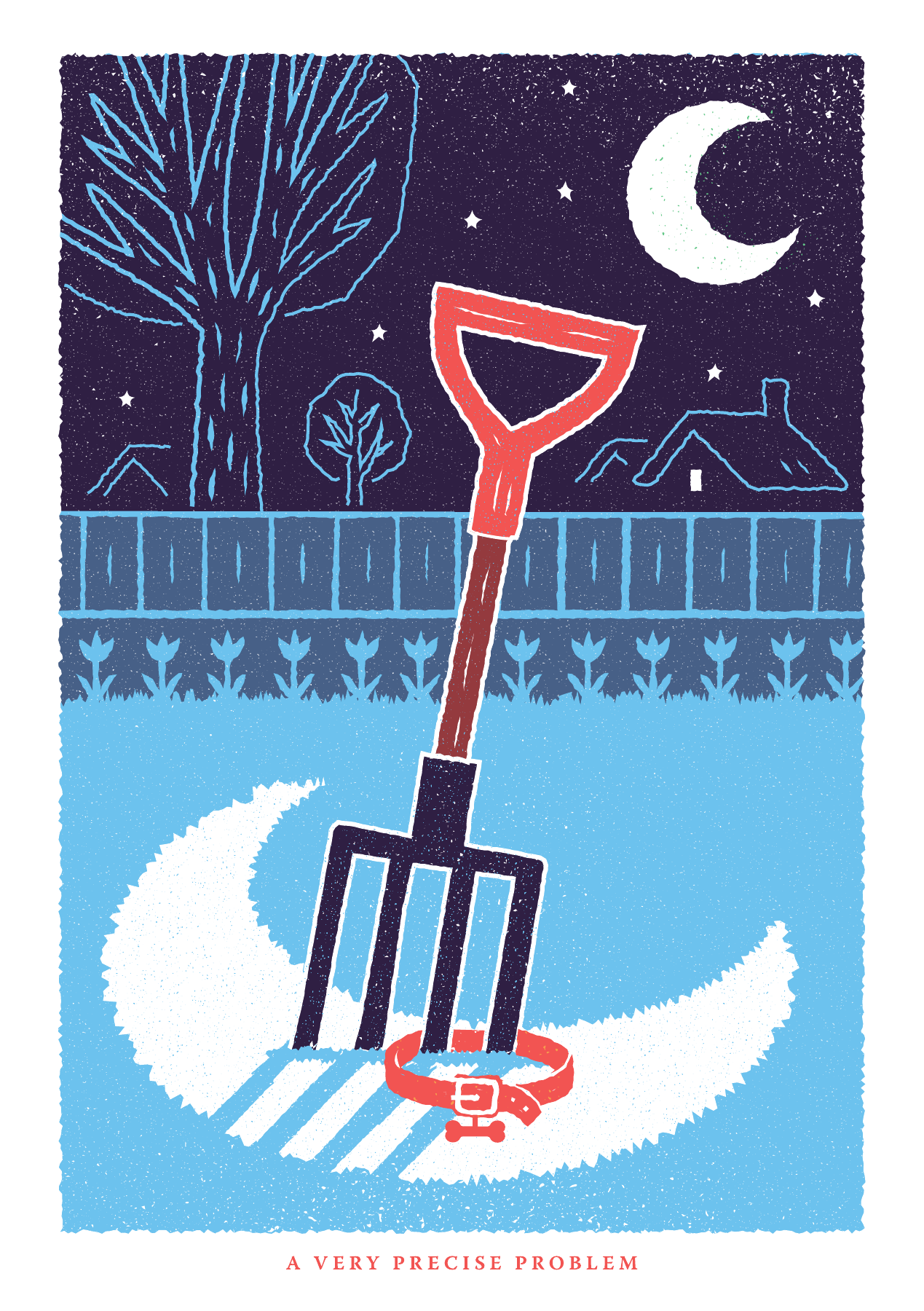 Culture House Sunderland, final literary artwork: a garden fork beneath the moon.