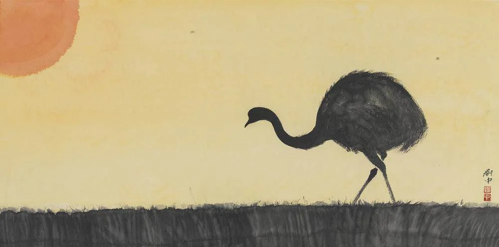 刘中 | 暮 |&nbsp;68x138cm |&nbsp;2017年