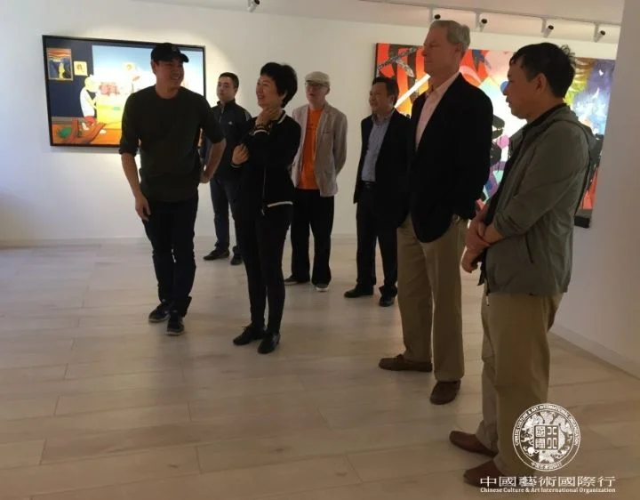 Mr. Jiang Chuan led the CCAIO team to visit Mr. Jiang Chuan’s studio