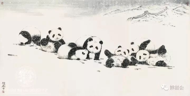 ▲ 国画《瑞雪七宝》 122*244cm
