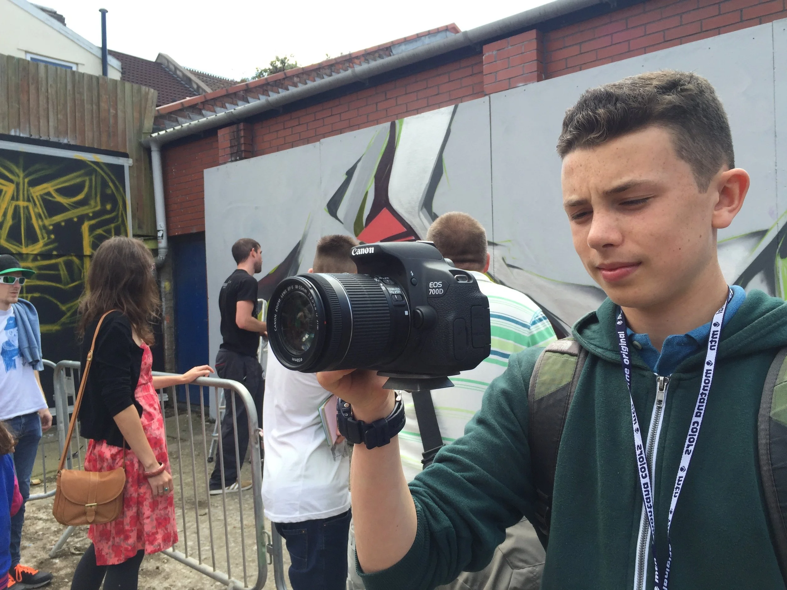 Ewan at UPFEST Street Art Festival in July 2015 (he won't forgive us for using this one...)