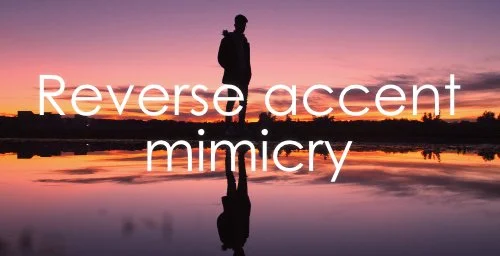 Reverse accent mimicry