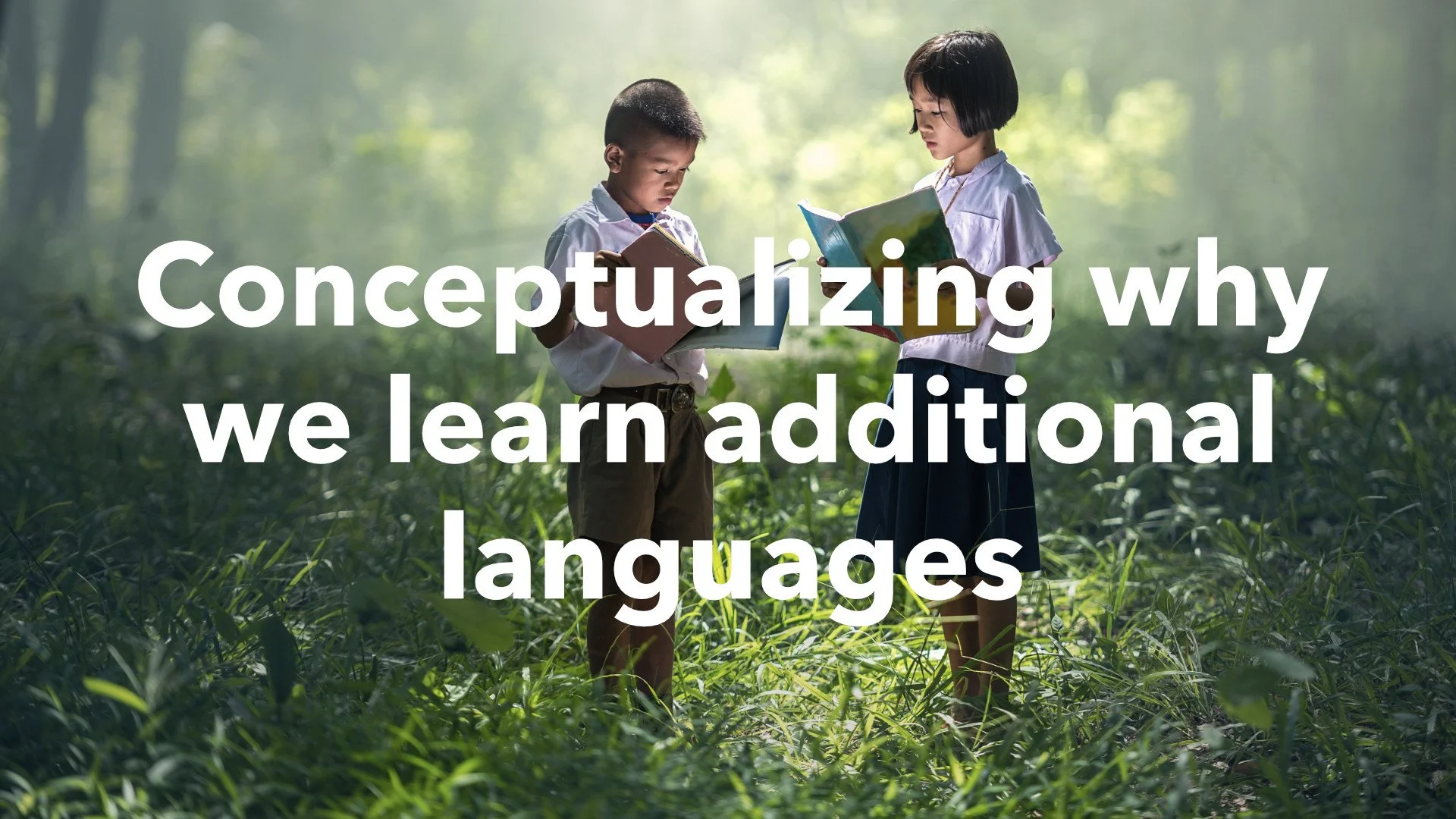 Conceptualizing why we learn additional languages