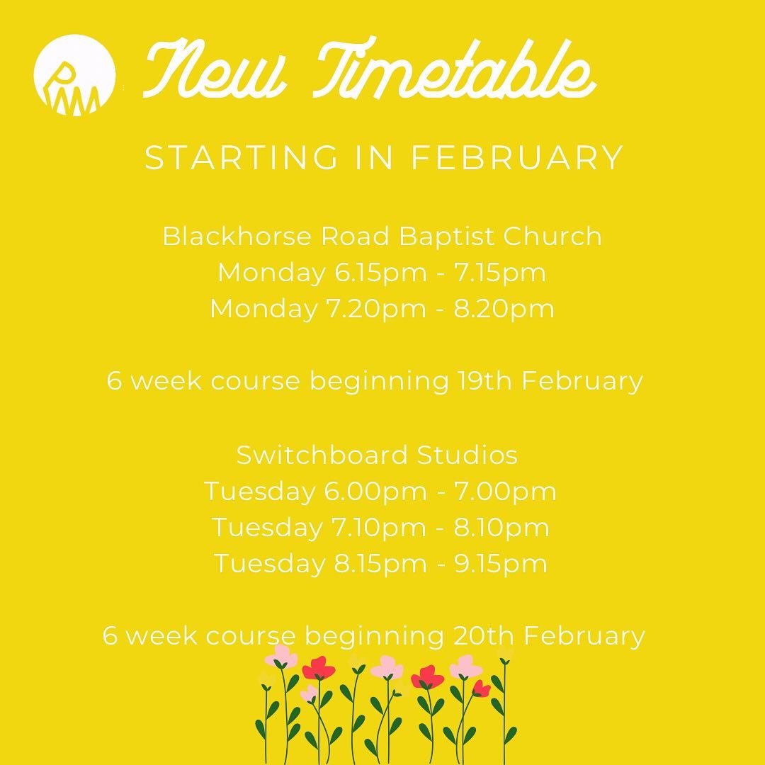 New courses coming next week - five classes across two venues. 👍🏻