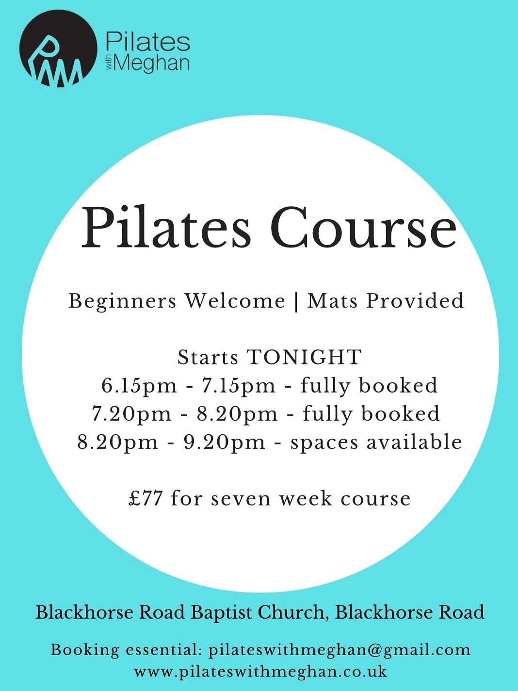 New courses starting this week. 

Everybody welcome. Every body welcome.