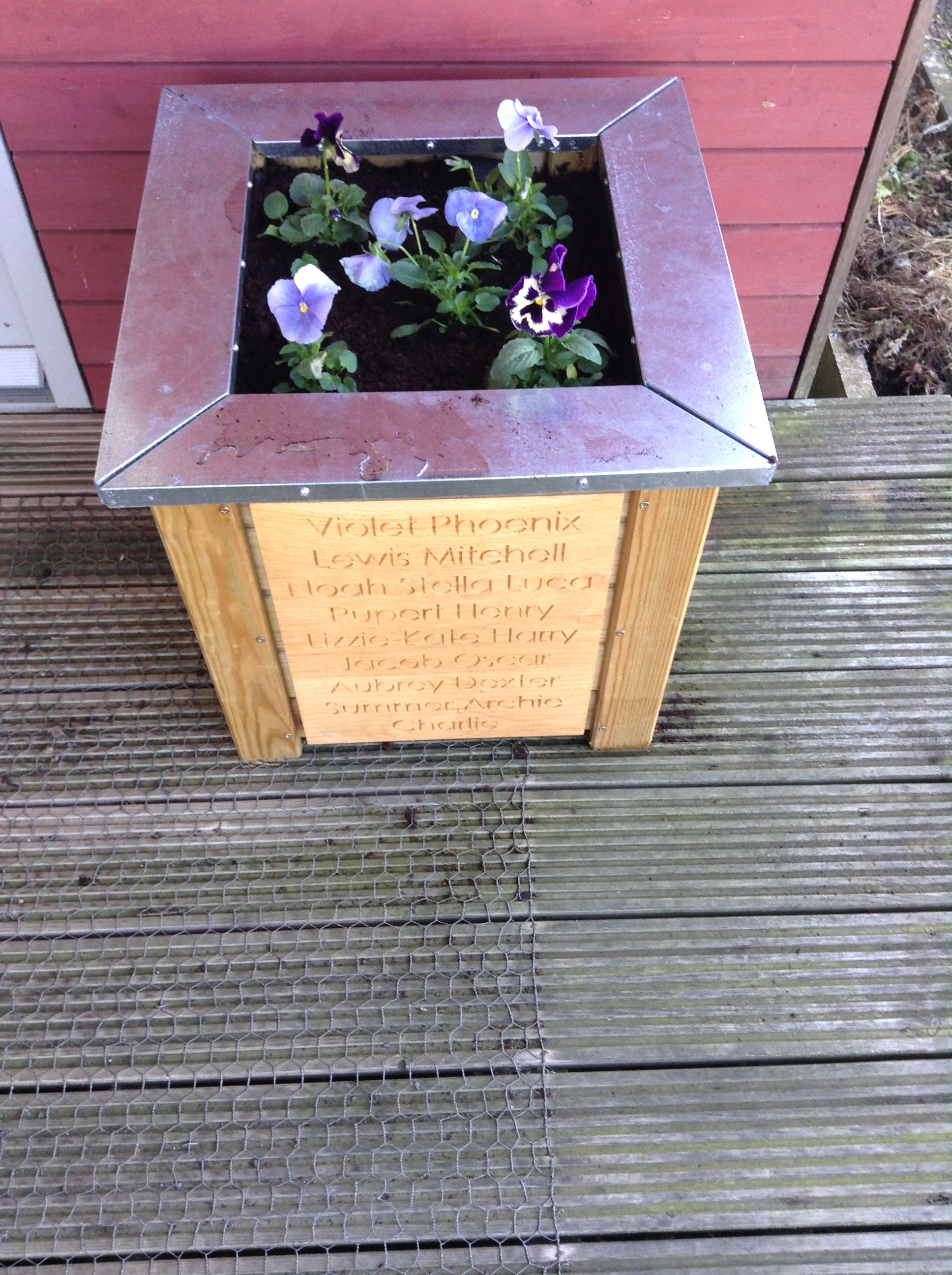 Our planter that our 2017 leavers gave us.