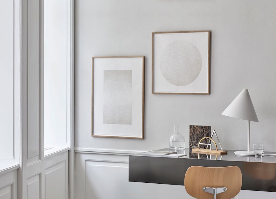 kristina krogh dotted metallic artworks